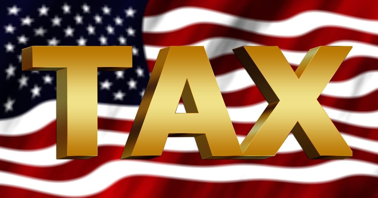 Taxes with US Flag